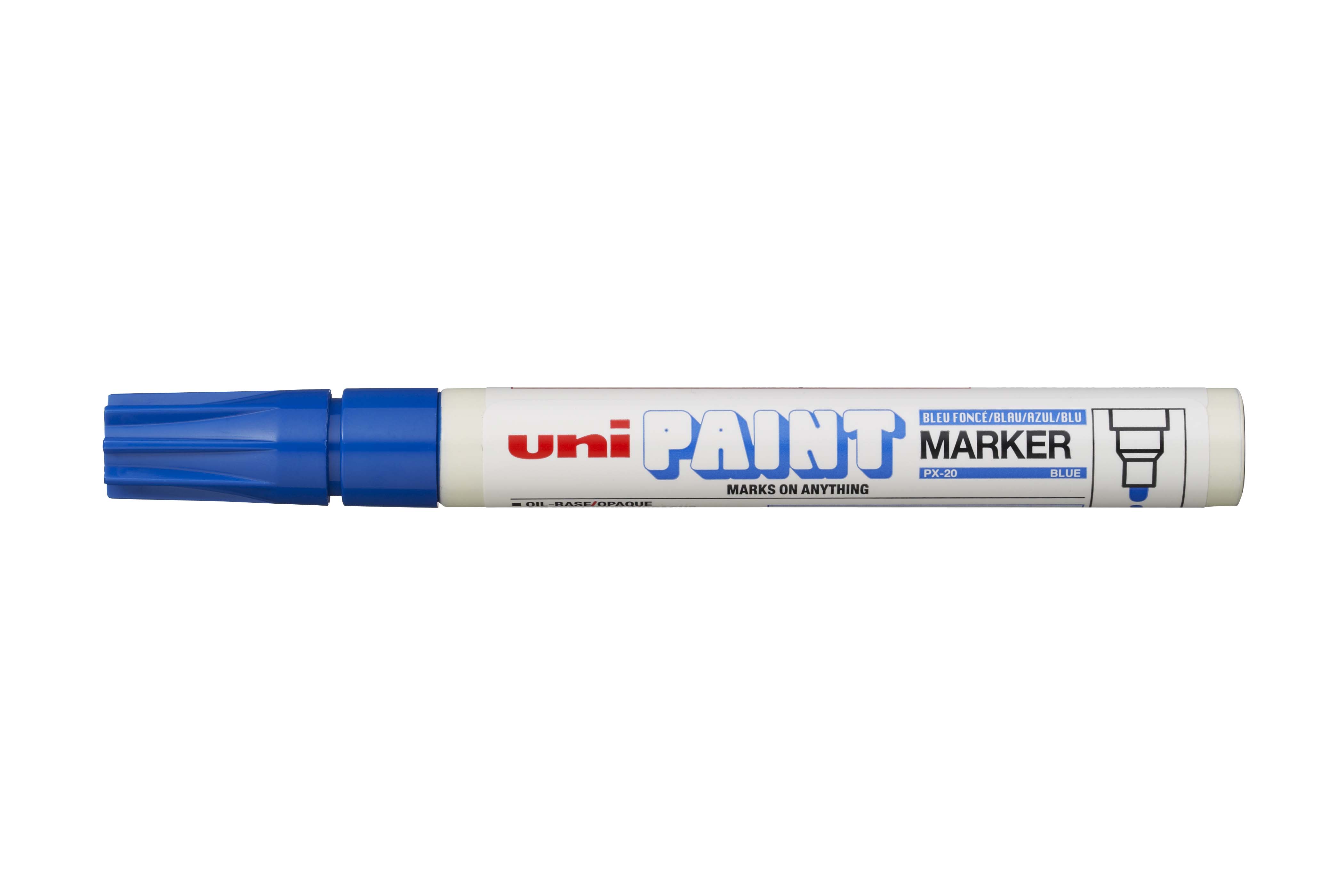 Uni-Paint PX-20 Oil-Based Paint Marker, Medium Point, Assorted Colors,  6-Count