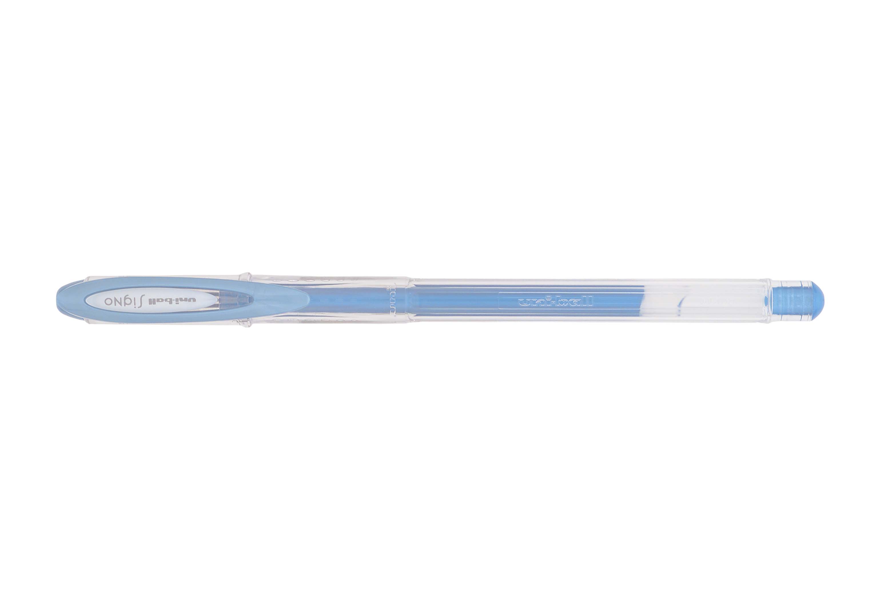 Mitsubishi Uni-ball Signo Noble Metal Metallic Gel Pen 0.8 mm Blue UM-120NM 